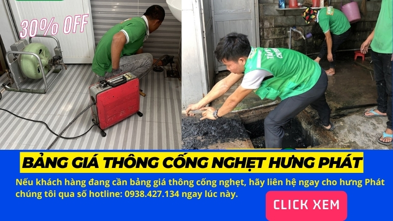 bảng giá thông cống nghẹt hưng phát