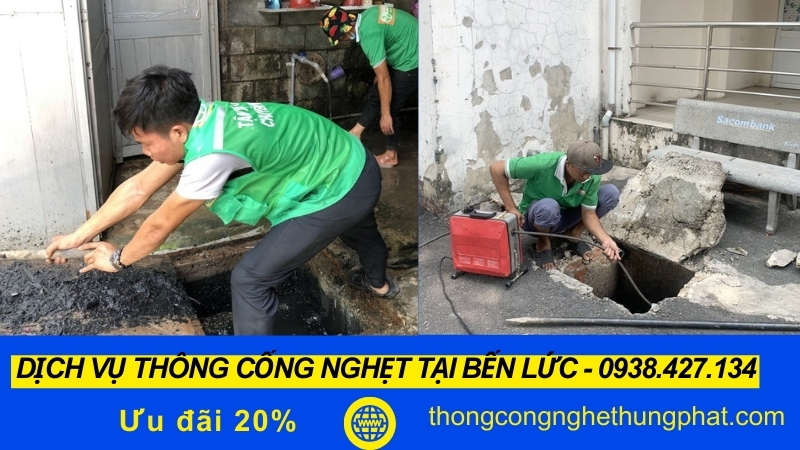 Dịch vụ thông cống nghẹt tại Bến Lức