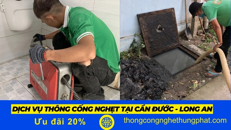 Dịch vụ thông cống nghẹt tại Cần Đước