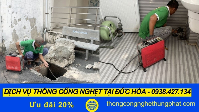 Dịch vụ thông cống nghẹt tại đức hòa