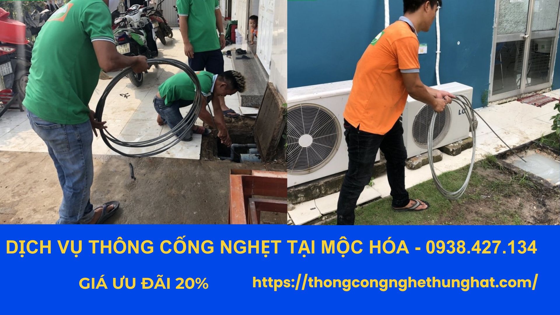 dịch vụ thông cống nghẹt tại mộc hóa