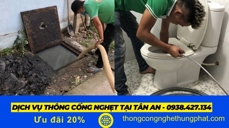 Dịch vụ thông cống nghẹt tại Tân An