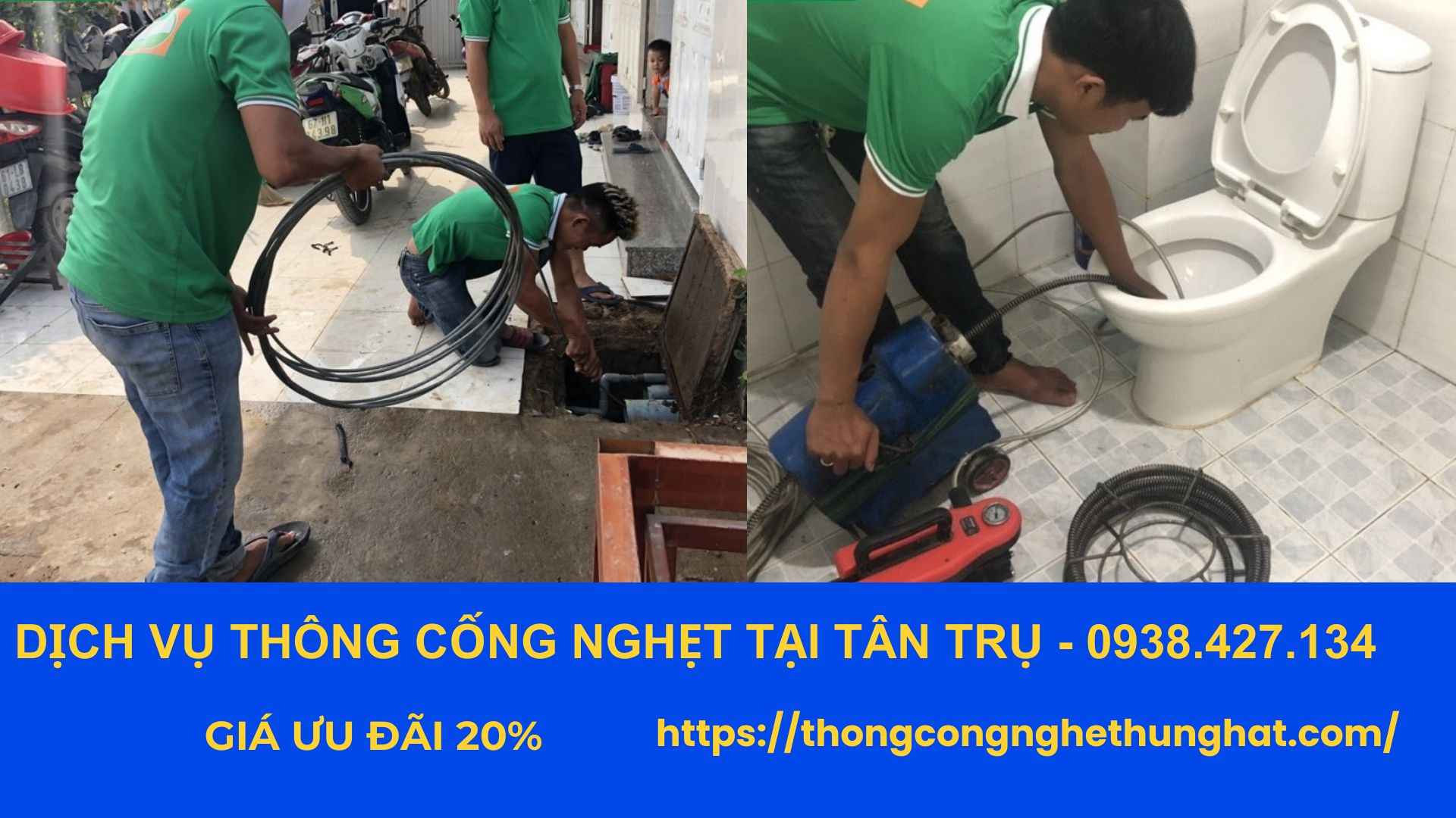 dịch vụ thông cống nghẹt tại tân trụ