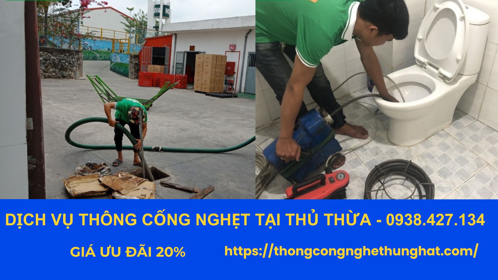 dịch vụ thông cống nghẹt tại thủ thừa