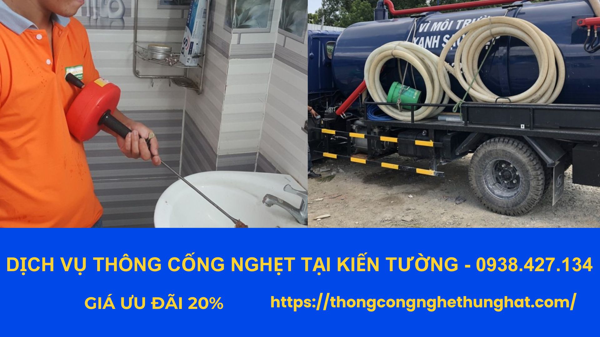 dịch vụ thông cống nghẹt tại kiến tường