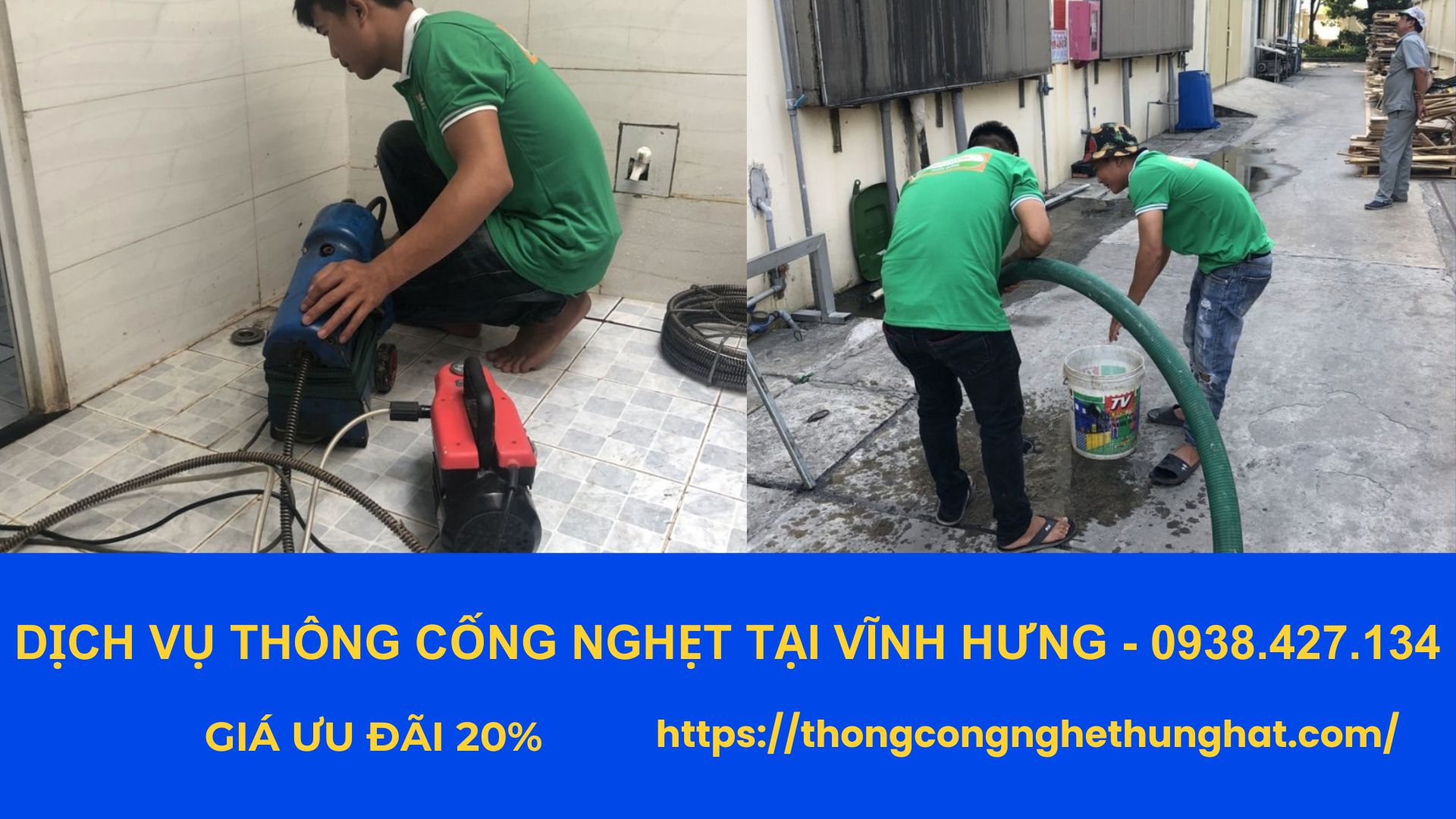 dịch vụ thông cống nghẹt tại vĩnh hưng